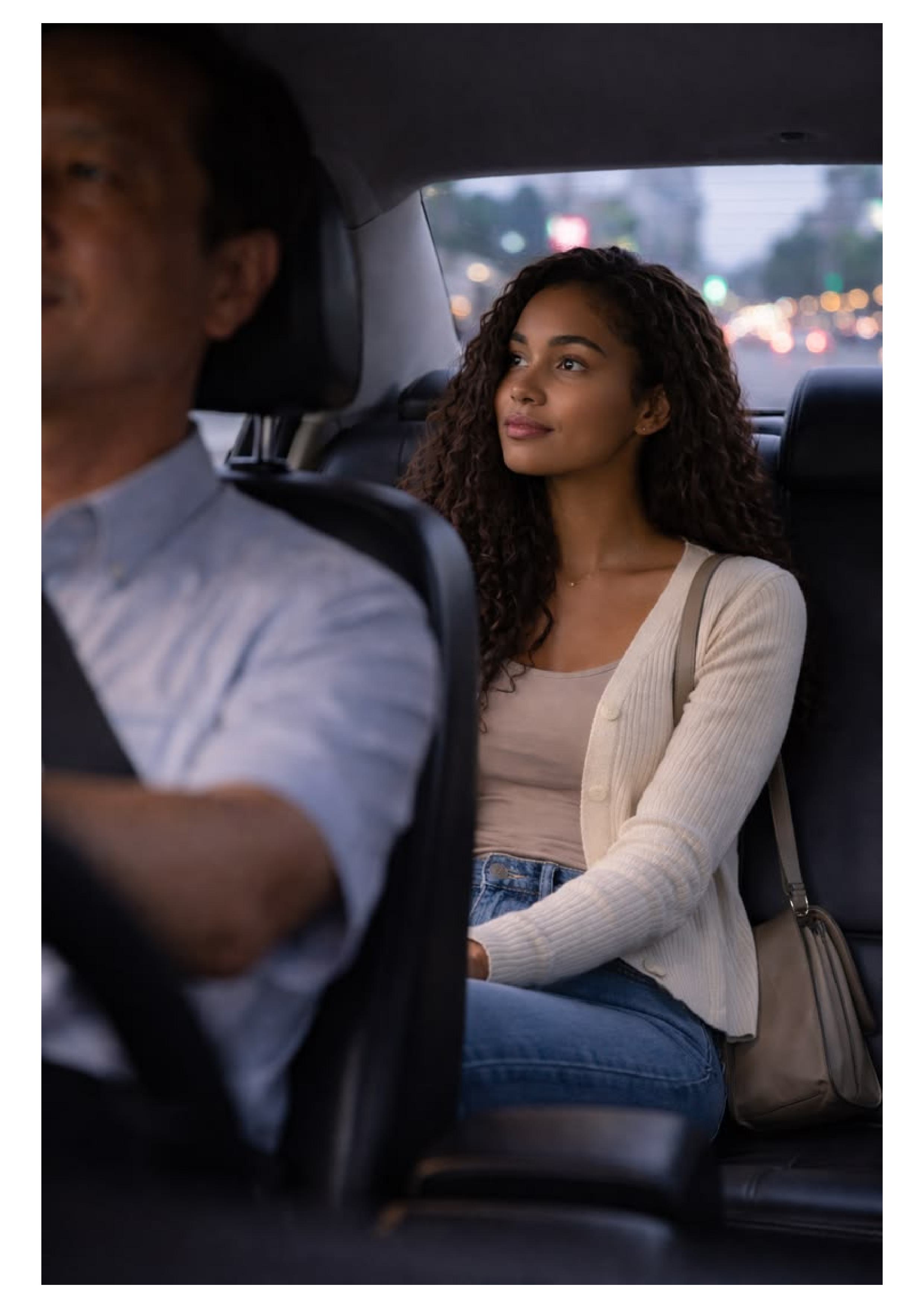 Comfortable chauffeur-driven car for employee transport